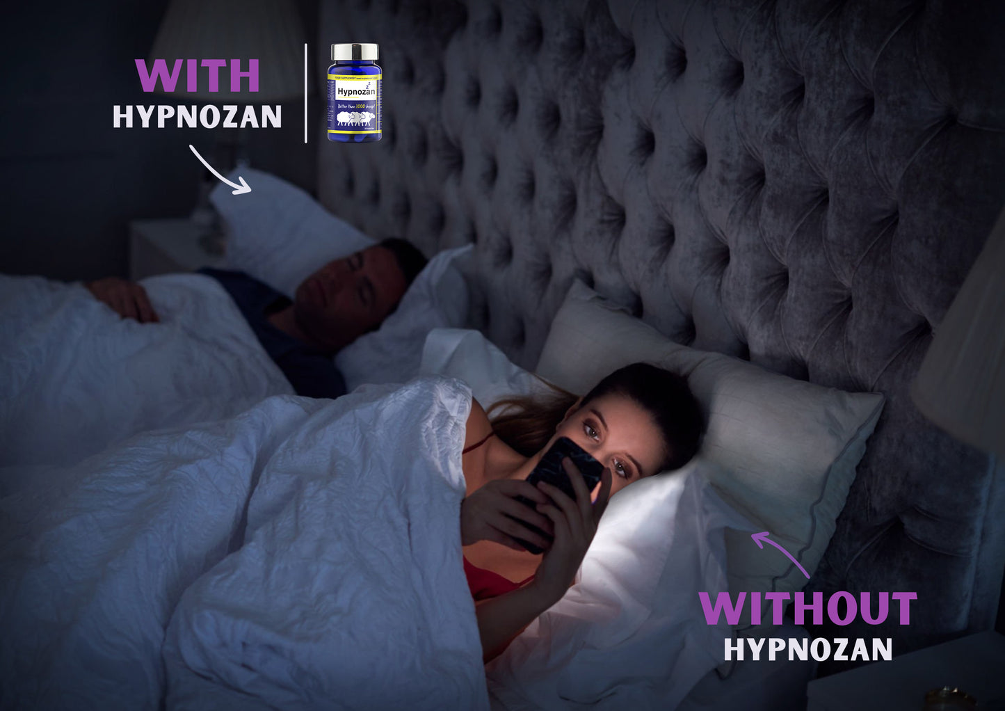 Hypnozan Capsules. Plant extracts for calm and quality sleep and good function of the nervous system. 60 capsules, 2 months.