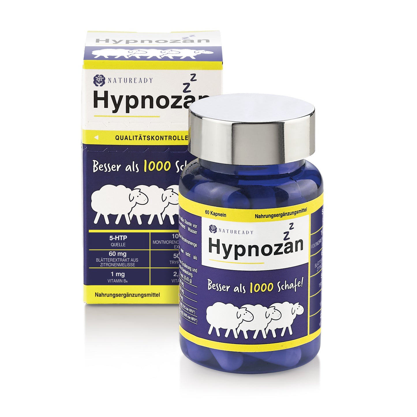 Hypnozan Capsules. Plant extracts for calm and quality sleep and good function of the nervous system. 60 capsules, 2 months.